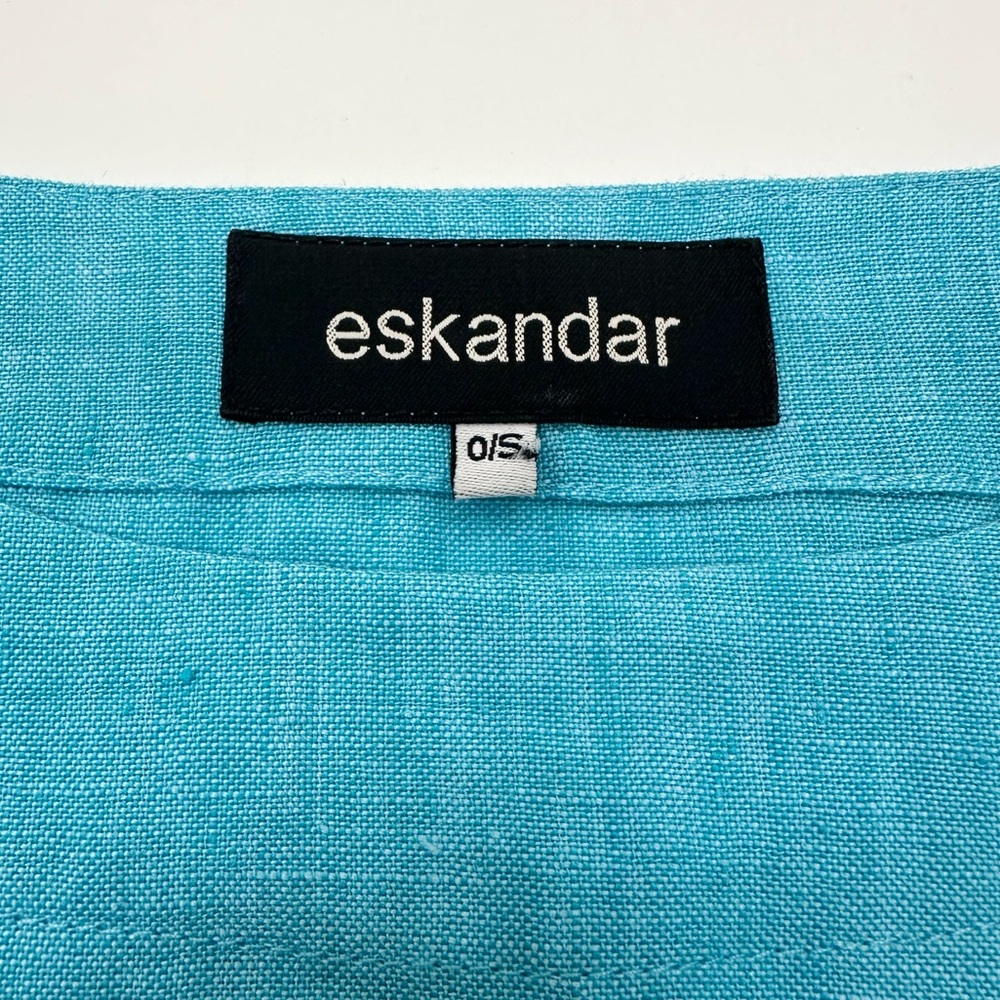 Eskandar Oversized Linen Short-Sleeved Shirt - Picture 3 of 7